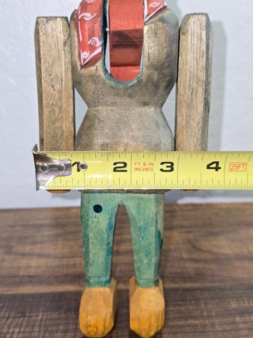 Primitive Wooden Pumpkin Head Nutcracker 10" Halloween October Fall - Picture 8 of 8